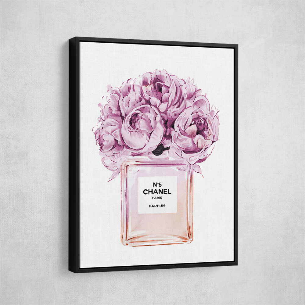 Chanel perfume bottle online with flowers